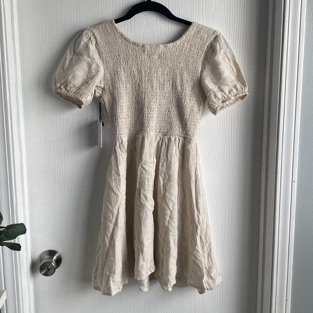 Japra tan/cream short cutout T-shirt dress - Picture 5 of 7